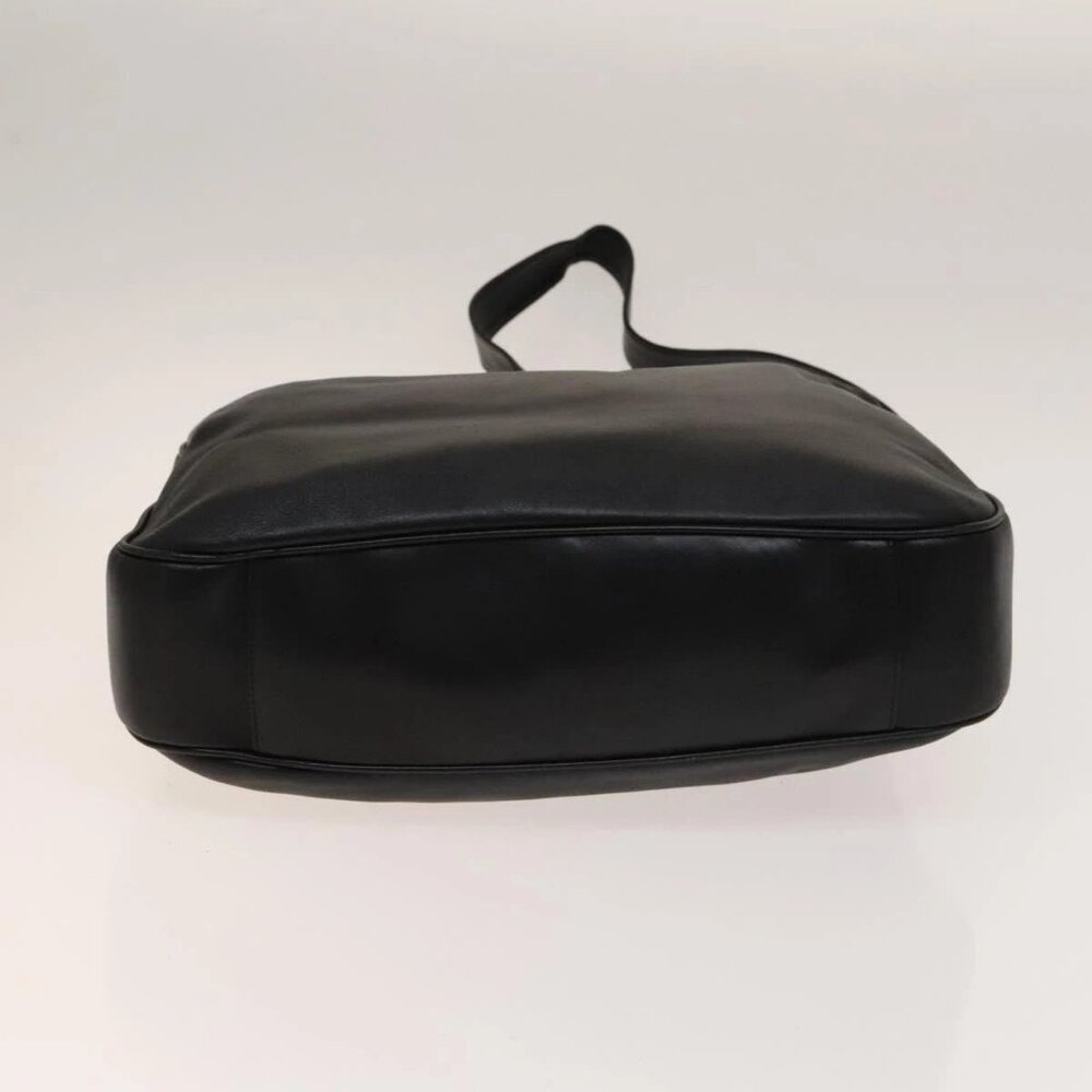 GUCCI Bamboo Shoulder Bag Leather 2way Black Gold 001 1781 1577 Auth 138302 - Picture 7 of 16